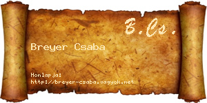 Breyer Csaba névjegykártya